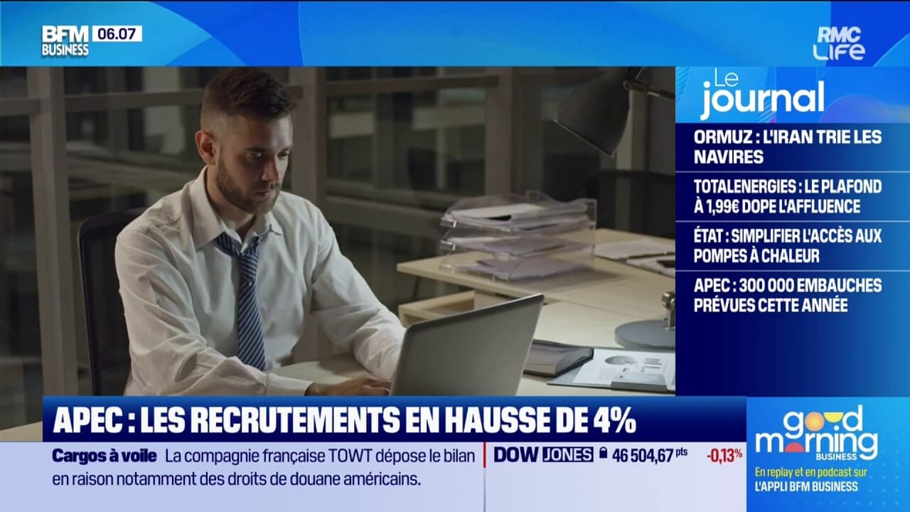 Cadres : les recrutements en hausse de 4%