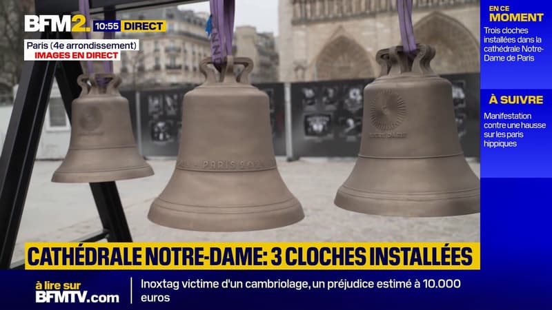 Notre-Dame de Paris: trois cloches installées dont celle utilisée lors des JO 2024