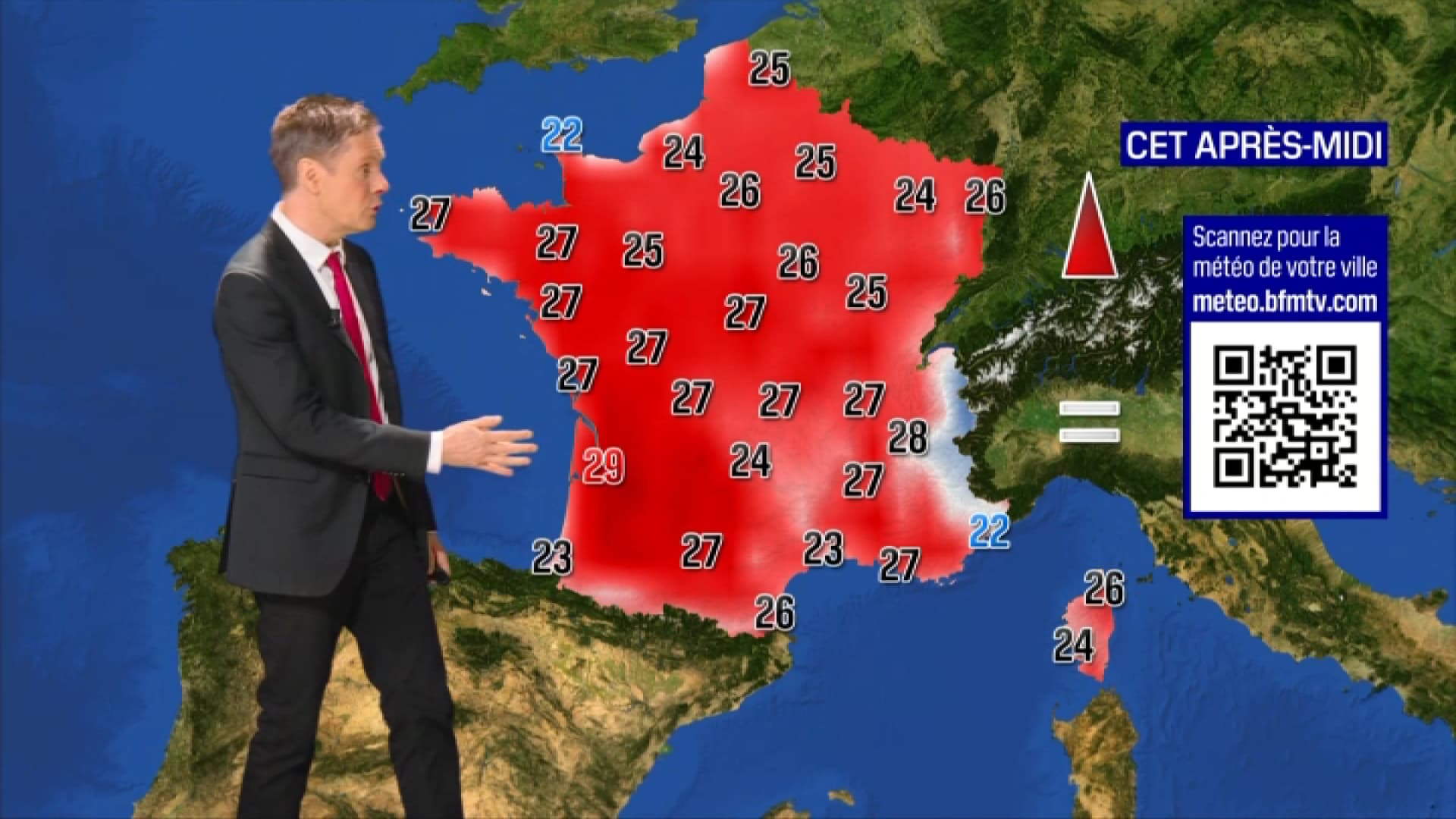 Les prévisions pour l'après-midi du samedi 11 mai 2024