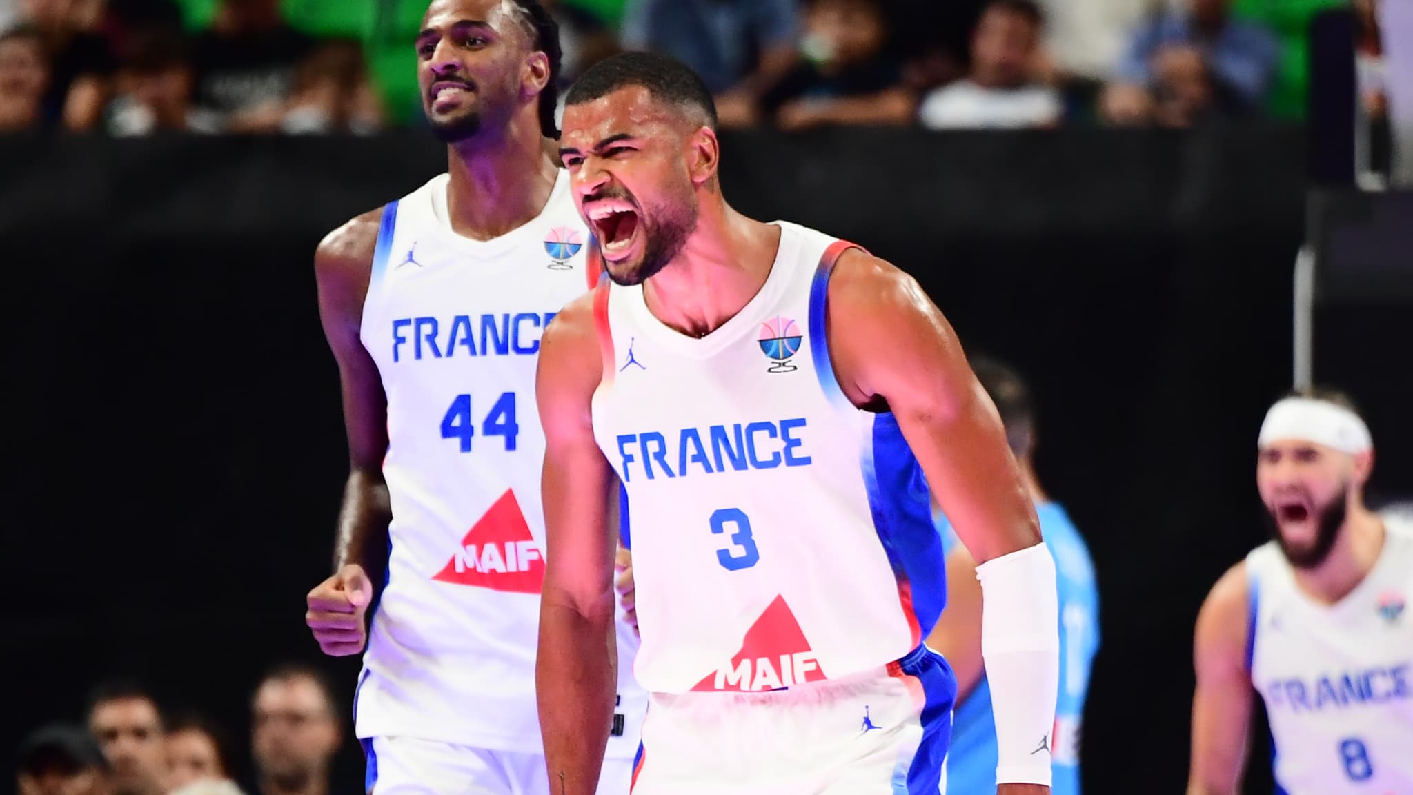Timothé Luwawu-Cabarrot avec la France en amical pendant la préparation de l'EuroBasket, le 24 août 2025