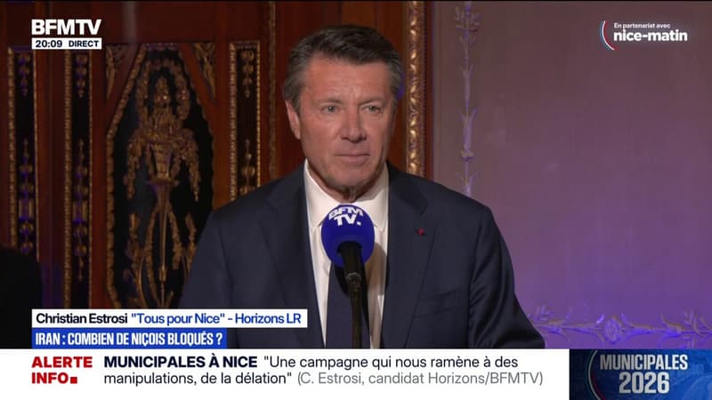 Guerre au Moyen-Orient: "Près de 350 à 400 ressortissants" niçois sont coincés "à Dubaï ou à Tel-Aviv", assure Christian Estrosi (Horizons), maire sortant de Nice