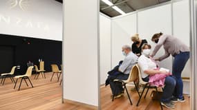 Centre de vaccination aux Pays-Bas.