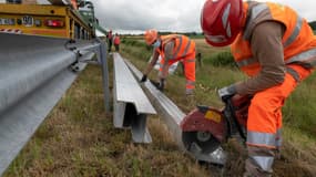 Chantier sur l'autoroute. (Illustration)