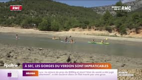À sec, les gorges du Verdon sont impraticables