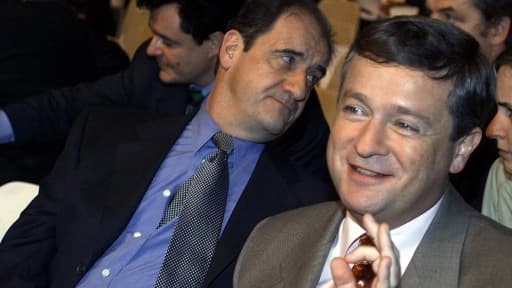 Jean-Marie Messier et Pierre Lescure fin 2000.