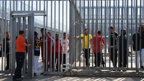 Centre de détention pour immigrants illégaux à Fiumicino en Italie le 24 mars 2011.