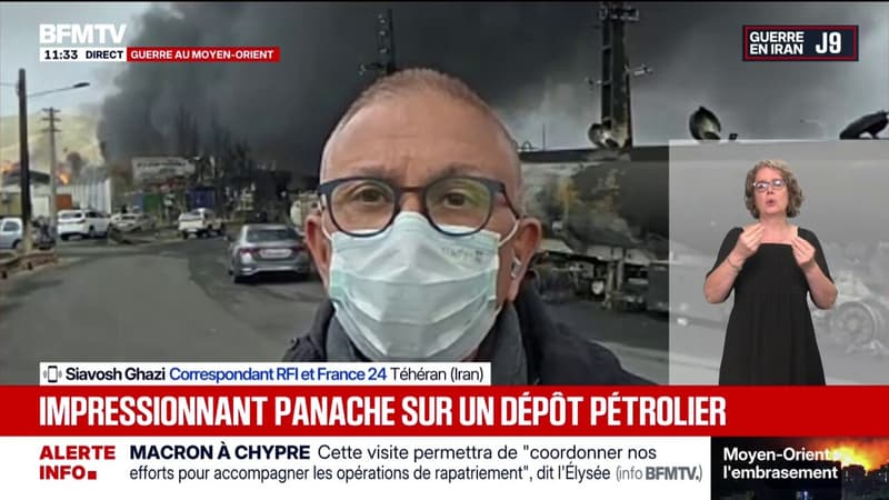 Les habitants de Téhéran appelés à rester à l'intérieur pour éviter les problèmes respiratoires et autres risques pour la santé après les frappes sur plusieurs dépôts pétroliers