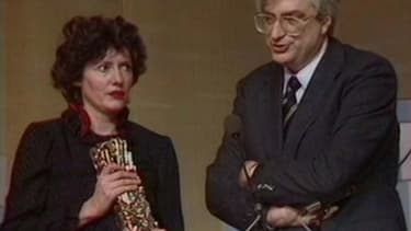Colo Tavernier et son César, au côté de son ex-mari Bertrand Tavernier