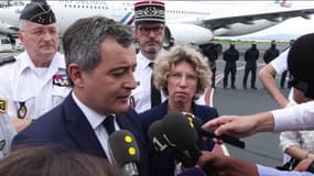 Le ministre de l'Intérieur Gérald Darmanin en visite à Mayotte, le 11 février 2024.