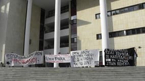 Manifestants contre l'austérité à Chypre