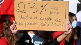 Santé mentale: une manifestation à Montpellier, le 26 janvier 2021