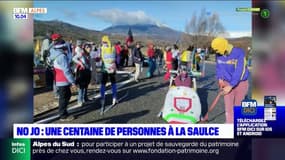 Hautes-Alpes: une centaine de manifestants contre l'organisation des JO d'hiver 2030