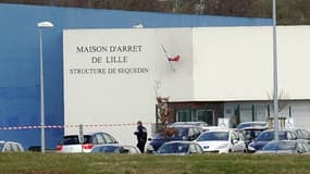La façade de la maison d'arrêt de Sequedin, près de Lille, dans le Nord.