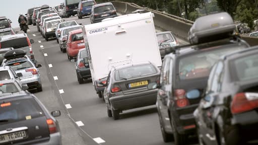 Un embouteillage sur l'A6, en août 2008 (Photo d'illustration).