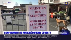 Le marché d'Irigny ouvert, malgré le confinement, avec une nouvelle organisation