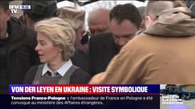 Les images d'Ursula von der Leyen qui est arrivée à Boutcha en Ukraine