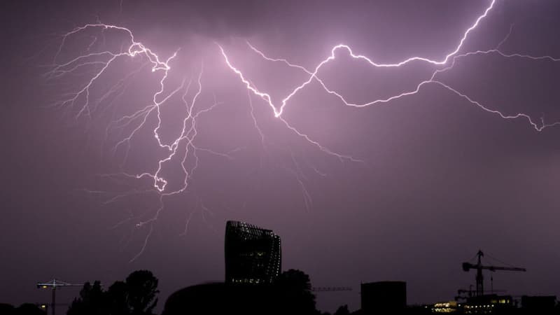 Image d'illustration - un orage à Bordeaux, le 18 juillet 2017