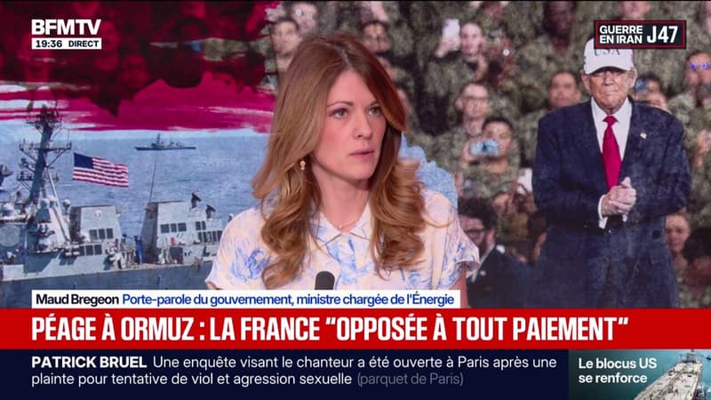 "Nous sommes évidemment opposés à tout paiement": Maud Bregeon revient sur les propos de Roland Lescure sur le détroit d'Ormuz et parle d'une "incompréhension"