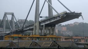 Le ponte Morandi, construit dans les années 60, s'est en partie effondré le 14 août 2018.