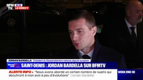 Rencontre entre Emmanuel Macron et les chefs de parti: "Nous avons abordé un certain nombre de sujets qui aboutiront, à mon avis, à peu d'évolutions", affirme Jordan Bardella (RN)