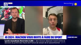 J'aime mes Jeux: relayeurs de la flamme et Emmanuel Macron invite à faire du sport
