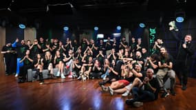 Les streameurs prennent la pose pour le lancement du Z Event, 5 septembre 2025