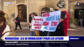 Ecoles maternelles: à Manosque (Alpes-de-Haute-Provence), ils se mobilisent contre la suppression des postes d'ATSEM