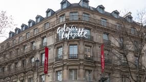 Façade des Galeries Lafayette Haussmann. 