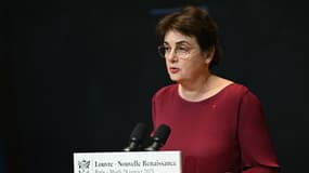 Laurence des Cars, présidente du Louvre, le 28 janvier 2025. 