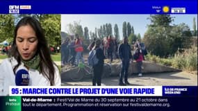 Val-d'Oise: une marche contre le projet d'une voie rapide