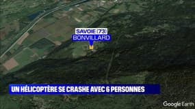 Savoie: un hélicoptère s'est écrasé avec six personnes à son bord, selon la préfecture