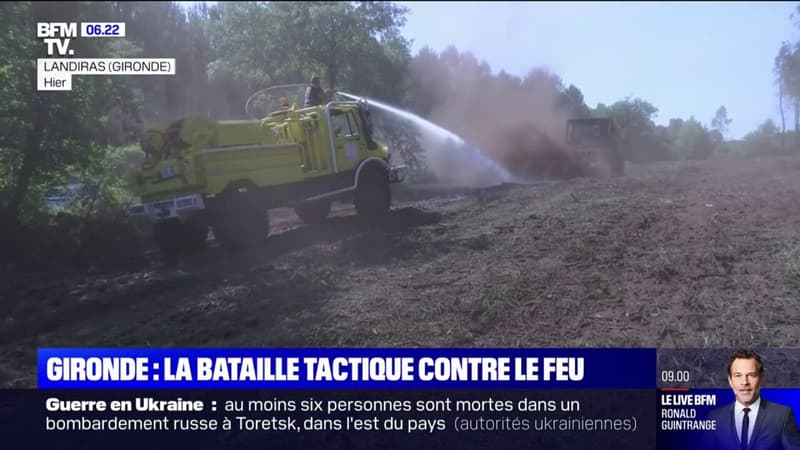 Abattage d'arbres, allumage de contre-feu... Les tactiques des pompiers pour lutter contre les incendies en Gironde