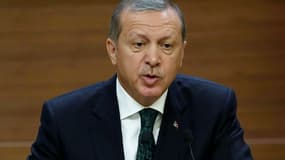 Le président turc Recep Tayyip Erdogan, dans le palais présidentiel d'Ankara le 12 août 2015
