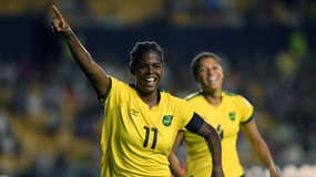 Khadija Shaw avec le maillot de la Jamaïque en juillet 2022.