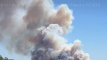 L'incendie près d'Aix-en-Provence, le 1er août 2016 (photo d'illustration)
