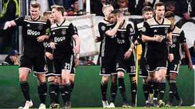 La joie des joueurs de l'Ajax