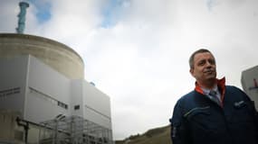 Le PDG d'Électricité de France, Luc Remont, à la centrale nucléaire de Penly à Petit-Caux, sur la côte de la Manche, le 9 décembre 2022
