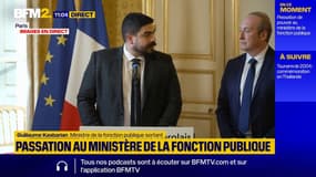 Nouveau gouvernement: la passation entre Guillaume Kasbarian et Laurent Marcangeli à la fonction publique