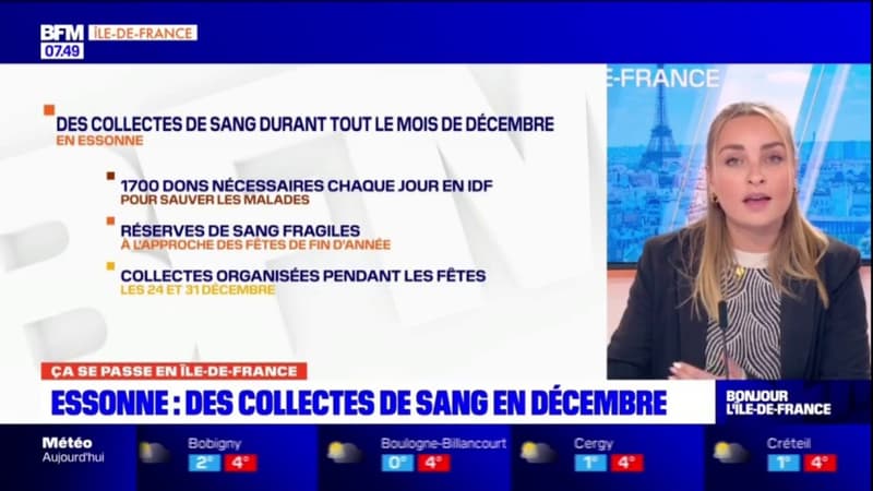 Essonne: une grande collecte de sang organisée en décembre