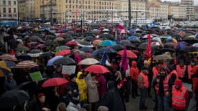 Des retraités manifestent le 15 mars 2018 à Marseille. 