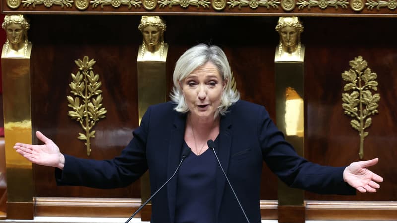Marine Le Pen à l'Assemblée nationale, à Paris, le 4 décembre 2024.