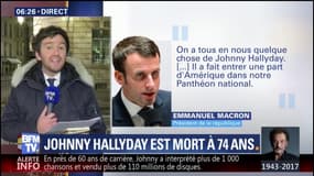 "On a tous en nous quelque chose de Johnny Hallyday", Emmanuel Macron rend hommage au rockeur