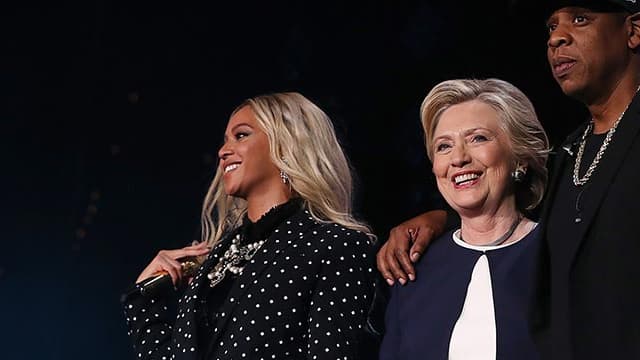 Beyoncé et Jay Z en concert à Cleveland pour soutenir Hillary Clinton, le 4 novembre 2016