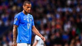 Gianluca Scamacca avec l'Italie en juin 2022