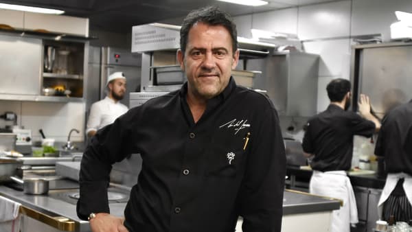 Michel Sarran dans son restaurant à Toulouse en 2016