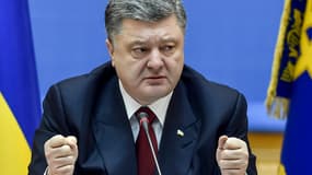 Petro Porochenko le 11 février 2015 lors d'un Conseil des ministres à Kiev.