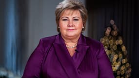 La Première ministre norvégienne Erna Solberg lors de son allocution du 31 décembre.