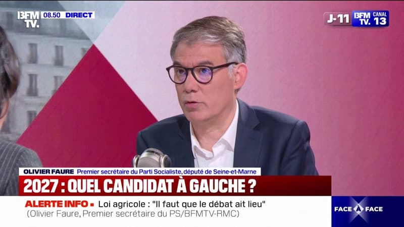 Présidentielle 2027: Olivier Faure (PS) pense qu'il y aura deux candidats à gauche à cause de 