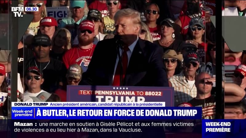 Retour en force de Donald Trump à Butler, où il a failli être tué le 13 juillet dernier