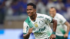 Le Brésilien Endrick avec le maillot de Palmeiras face à Cruzeiro